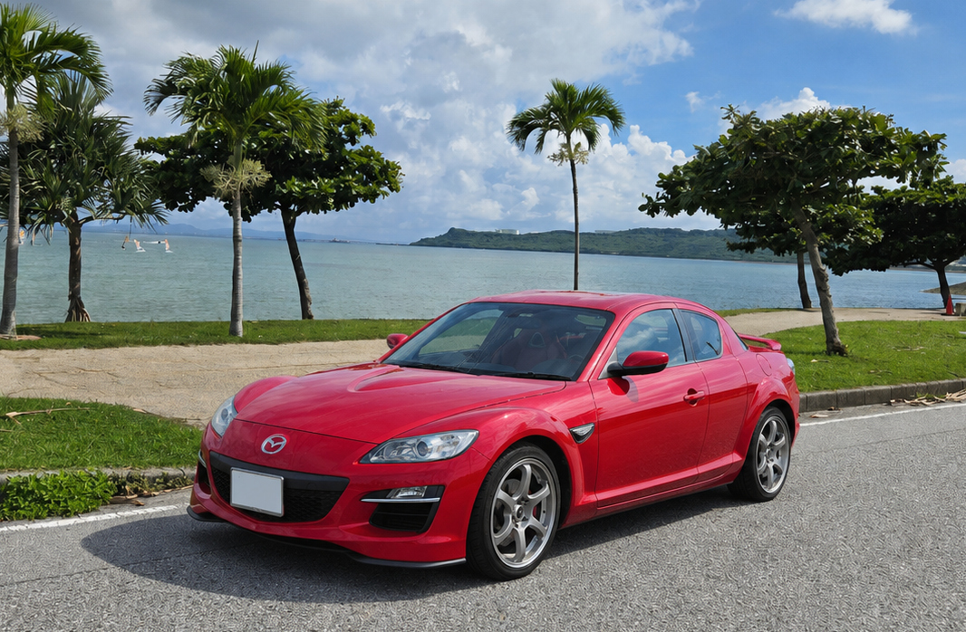 葛西で借りられるRX-8のフロント斜め外観